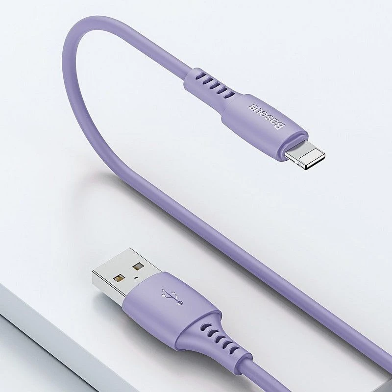 Baseus Yiven-kabel USB-A naar Lightning 2,4A 1,8m blauw paars