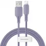 Baseus Yiven-kabel USB-A naar Lightning 2,4A 1,8m blauw paars