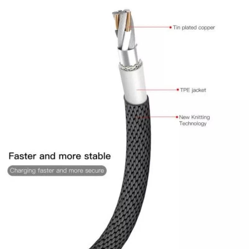 Baseus Yiven Lightning-kabel 1,8 m zwart (CALYW-A01)