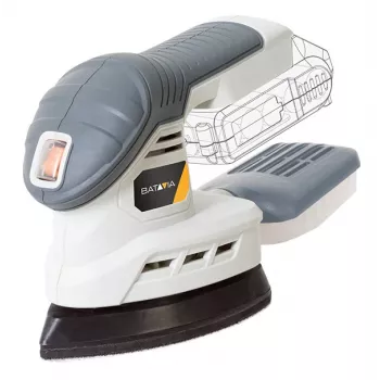 Batavia 18V accu-detailsschuurder (alleen apparaat) - Maxxpack 18V-platform, delta-schuurplaat, klittenband, stofafzuiging, softgreep