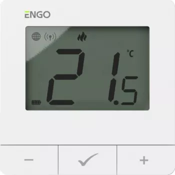 ENGO Controls E25-BATW ZigBee opbouw ruimtethermostaat, batterijgevoed, wit