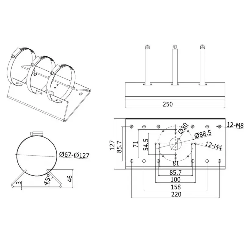 BCS BCS-V-AS Outdoor-video-deurintercom, 2-draads, 720p HD, Zilver