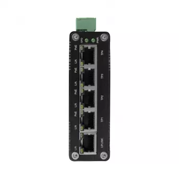 BCS ISP04G01G industriële 4-poorts PoE+ switch met 1 Gigabit uplink