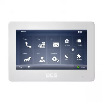 BCS-MON7600W-2 7 inch touchscreen-monitor met Wi-Fi en PoE