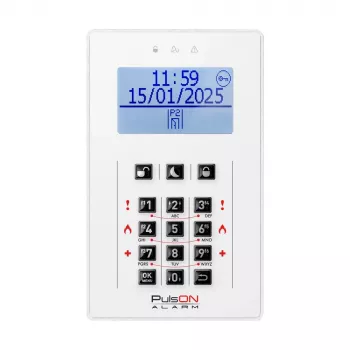 BCS PulsON LCD/C LCD-toetsenbord voor alarmsystemen, Wit