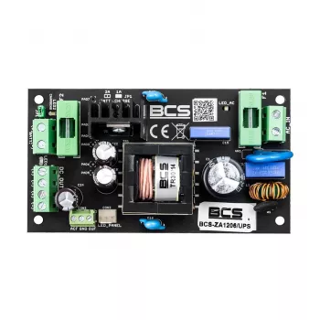BCS-ZA1206/UPS 12V 6A 72W AC/DC-voeding met batterijbuffering (UPS)