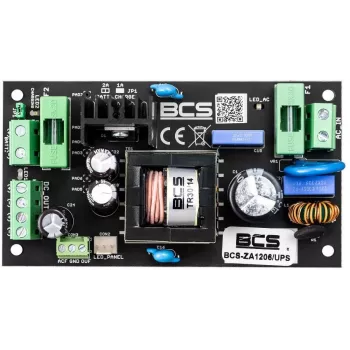 BCS-ZA1206/UPS 12V 6A 72W AC/DC-voeding met batterijbuffering (UPS)