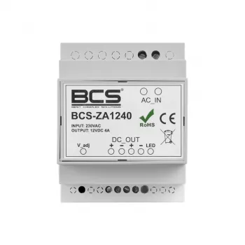 BCS-ZA1240 voeding 12V 4A 48W AC/DC-adapter met IEC C8-ingang