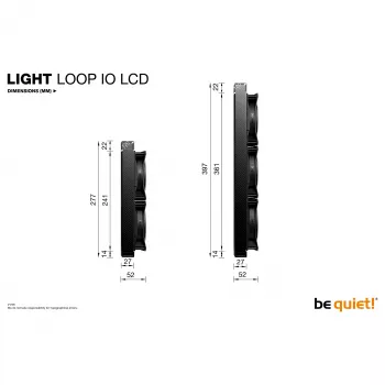 be quiet! Light Loop IO LCD 360 mm wit all-in-one vloeistof-CPU-koeler voor Intel/AMD
