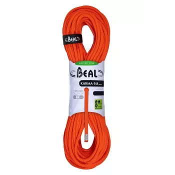 BEAL Rope Feed 9,8 mm 50 m Solid Orange enkelvoudig dynamisch touw