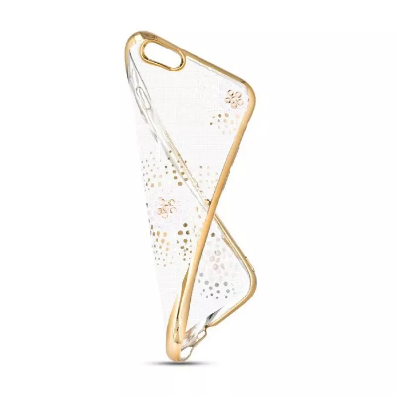 Beeyo Sony Xperia E5 Flower Dots TPU hoesje goud