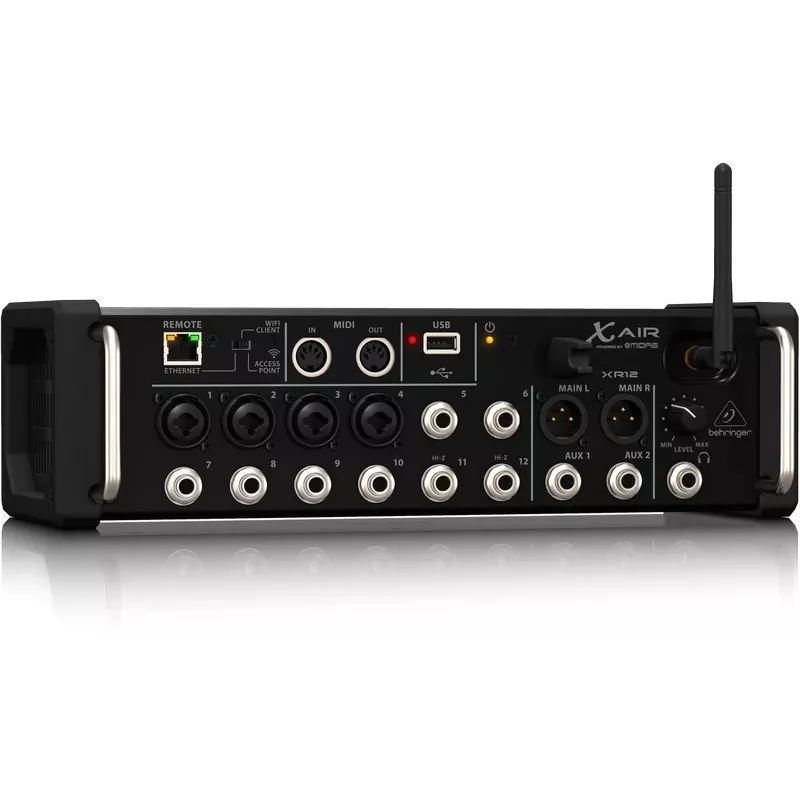 Behringer XR12 audiomixer 12 kanalen zwart