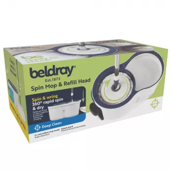 Beldray LA00000005EU7 Spin-dweil en vervangkop - grijs/blauw