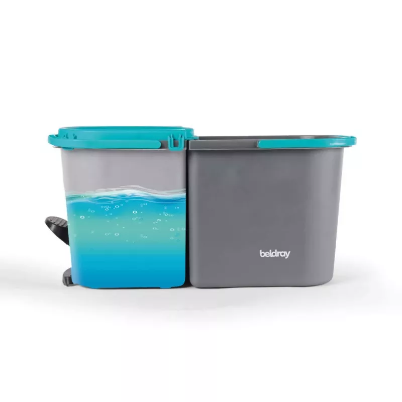 Beldray LA00000006UFEU7 antibacteriële spinmop met dubbele compartimenten & vervangende mopkop
