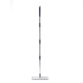 Beldray LA00000008EU7 platte mop en emmer set - grijs/blauw, 5L zelfwringend systeem, telescopische steel, microvezel