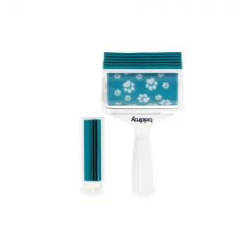 Beldray LA00000018UFFEU7 antibacteriële gel pluisroller set - herbruikbare siliconen gel pluisverwijderaar voor kleding, meubels en dierenharen - blauw/grijs