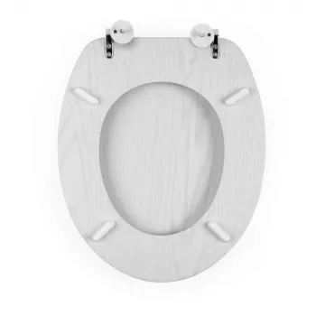 Beldray LA00000073WHTEU7 houten toiletbril - soft-close, wit, ovaal