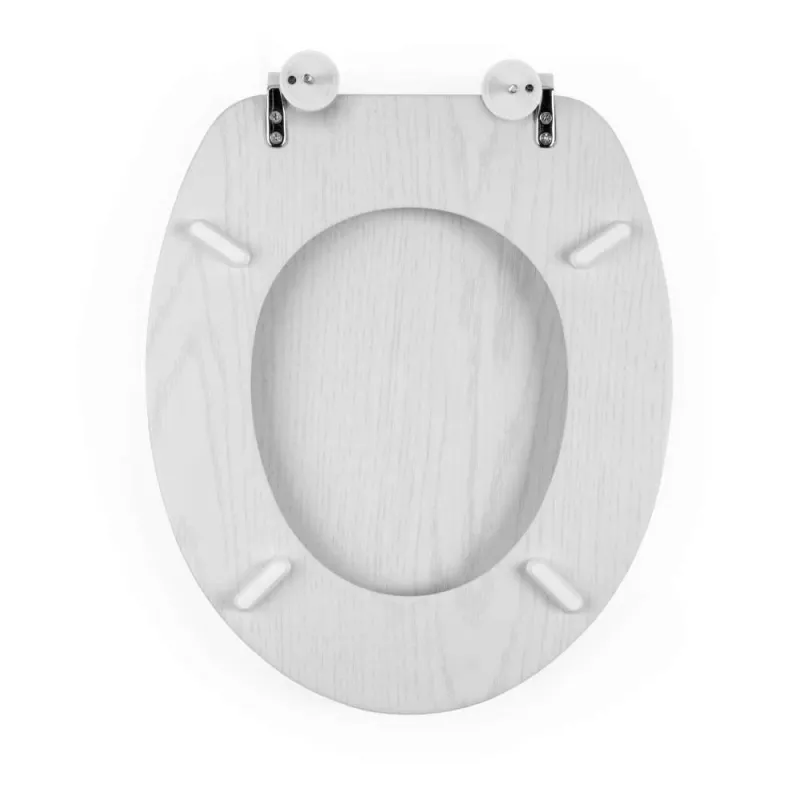 Beldray LA00000073WHTEU7 houten toiletbril - soft-close, wit, ovaal