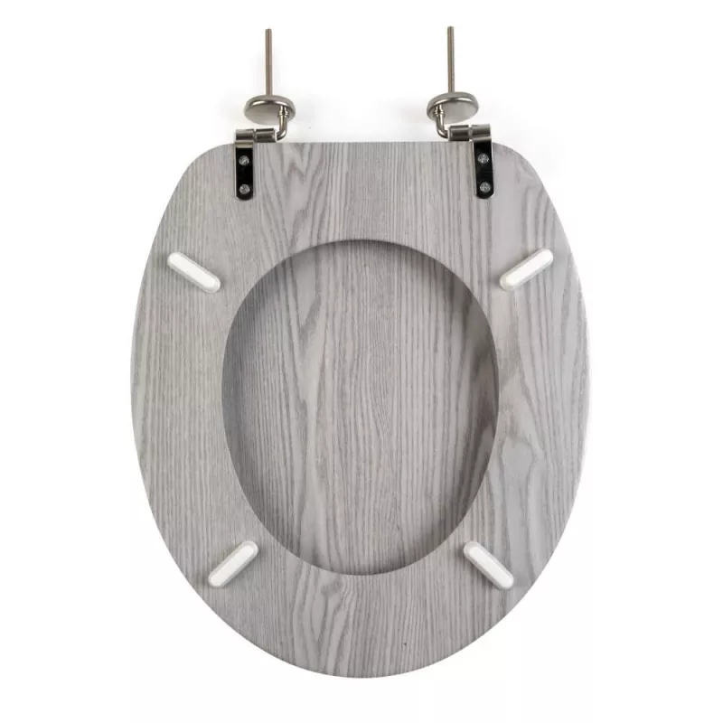 Beldray LA00000074GRYPEU7 houten toiletbril - soft-close, grijs, ovaal