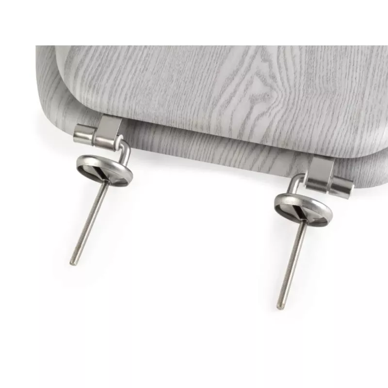 Beldray LA00000074GRYPEU7 houten toiletbril - soft-close, grijs, ovaal