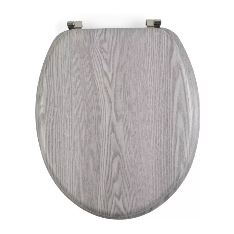 Beldray LA00000074GRYPEU7 houten toiletbril - soft-close, grijs, ovaal