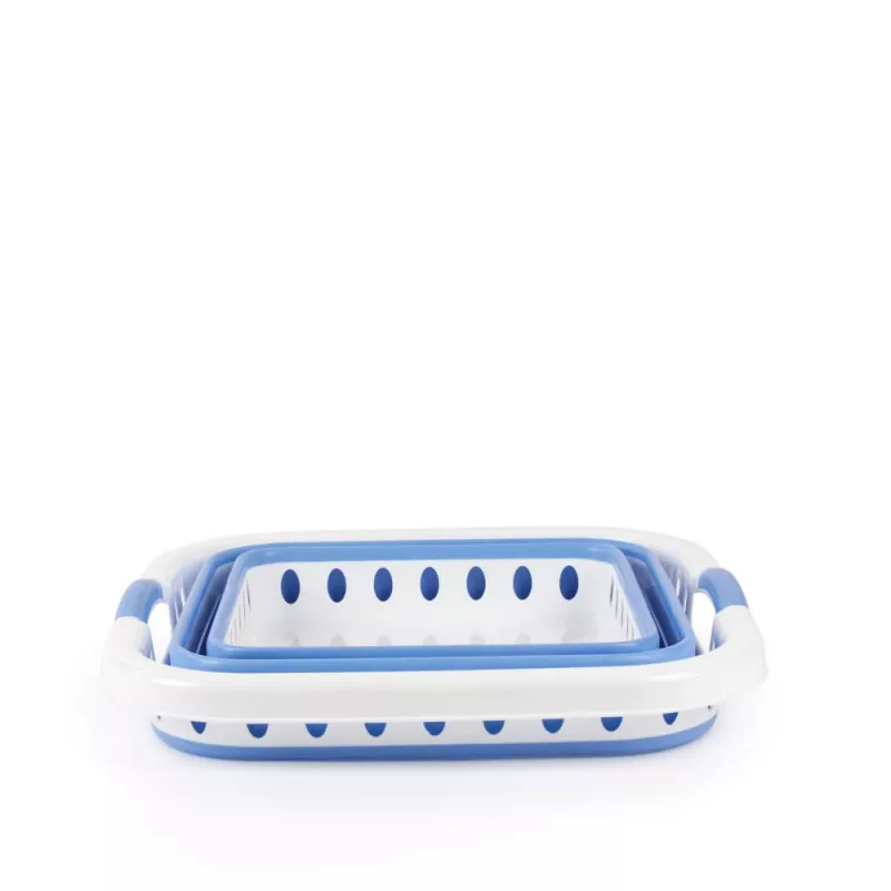 Beldray LA00000152EU7 opvouwbare wasmand 40L, wit/blauw