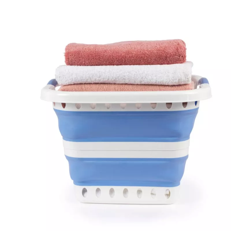 Beldray LA00000152EU7 opvouwbare wasmand 40L, wit/blauw