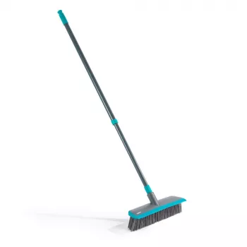Beldray LA00000177UFEU7 2-in-1 vloerschraper met trekker, lange steel, grijs/blauw