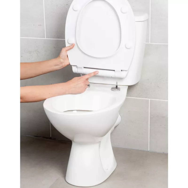 Beldray LA00000201WPEU7 antibacteriële ultradunne toiletbril, wit