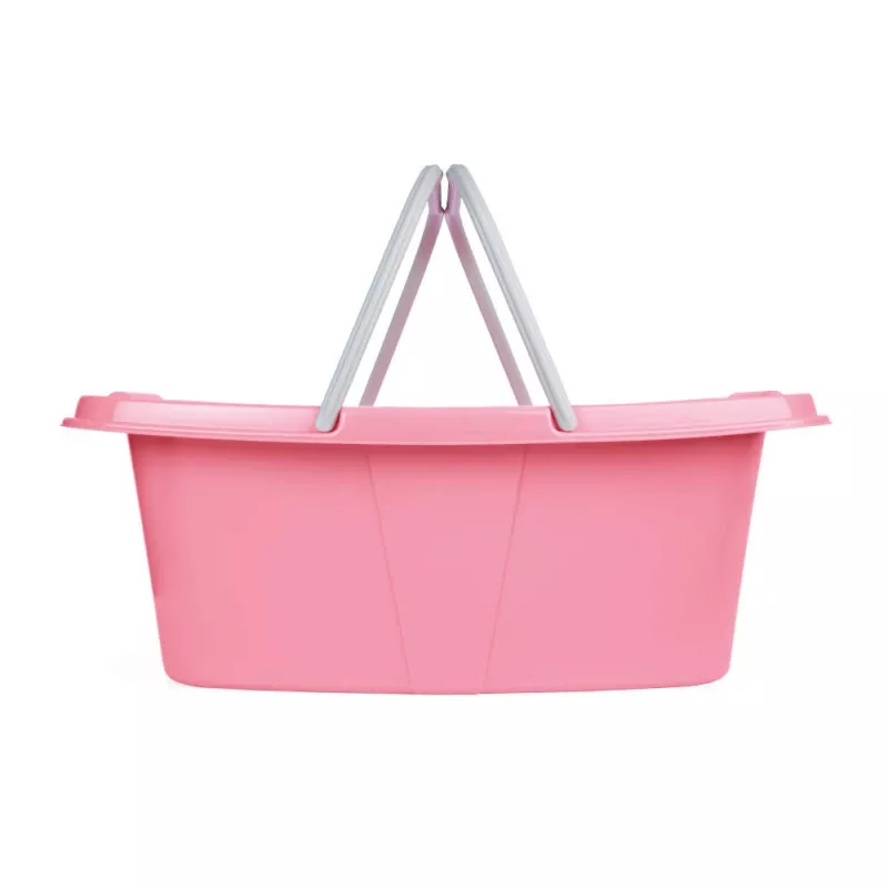 Beldray LA030450PNKFPEU7 set van twee wasmanden, wit/roze