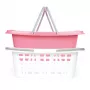 Beldray LA030450PNKFPEU7 set van twee wasmanden, wit/roze