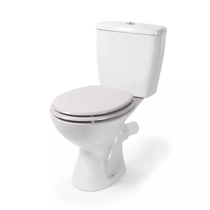 Beldray LA032355PGRY houten toiletbril, wit - soft-close D-vorm met snelvergrendelingsscharnieren