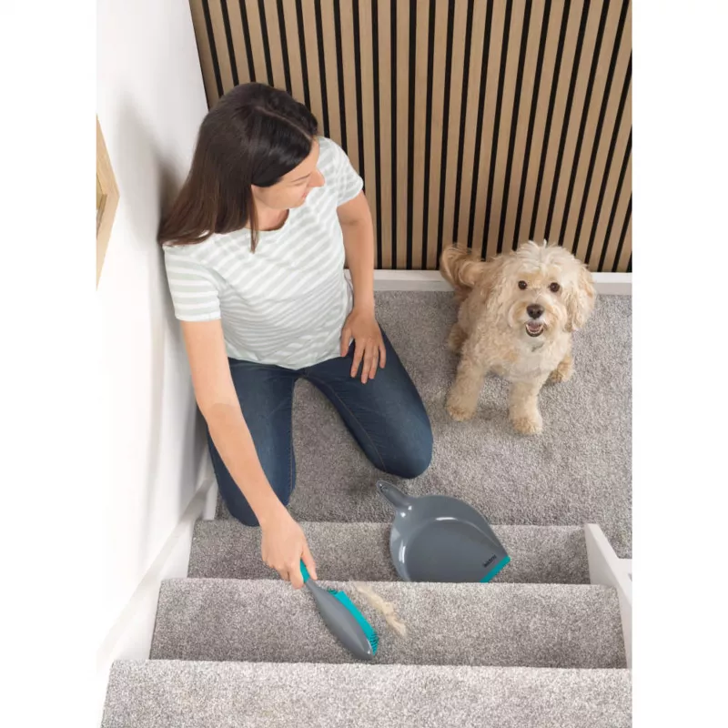 Beldray LA034191UFPEU7 Anti-bac Pet Plus+ stofblik en borstel set met rubberen kop