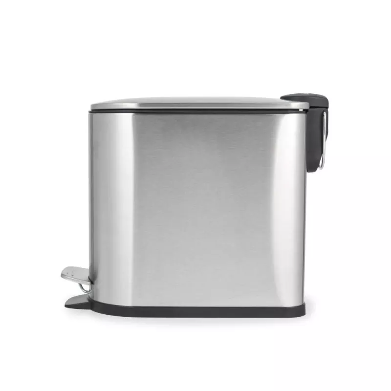 Beldray LA036683SSPEU7 Slimline D-vormige pedaalemmer 5 liter, zilver
