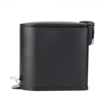 Beldray LA036690BLKPEU7 Slimline D-vormige pedaalemmer 5 liter, zwart
