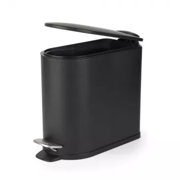 Beldray LA036690BLKPEU7 Slimline D-vormige pedaalemmer 5 liter, zwart