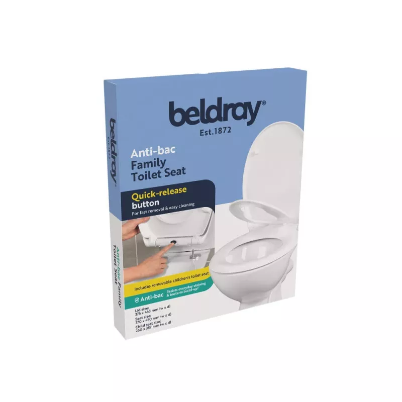 Beldray LA037185EU7 Anti-bac familie toiletbril, wit