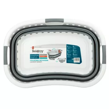Beldray LA072979PGRYFEU7 opvouwbare Hip Hugger wasmand - grijs, 38 liter