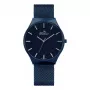 BELLEVUE Heren E58 analoog quartz horloge 32mm roestvrijstaal zwart leer