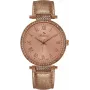 BELLEVUE Woman B39 35mm quartz horloge zilveren wijzerplaat zwart leren band