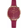 BELLEVUE Woman B50 35mm analoog quartz horloge zilverkleurige wijzerplaat zwarte leren band