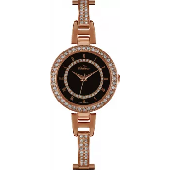 BELLEVUE Woman D11 30 mm quartz analoog horloge - witte wijzerplaat, zwart leren band