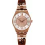 BELLEVUE dames D17 horloge 33mm RVS zilverkleurige wijzerplaat zwart leer