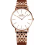 BELLEVUE Woman D32 40mm analoog quartz horloge zilverkleurige wijzerplaat zwarte leren band