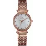 BELLEVUE Woman D50 32mm quartz analooghorloge zilveren wijzerplaat zwarte leren band