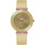 BELLEVUE Woman E105 quartz analoog horloge 33mm roestvrijstaal witte wijzerplaat zwart leer