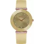 BELLEVUE Woman E106 analoog quartz horloge 26mm roestvrijstalen kast witte wijzerplaat zwarte leren band