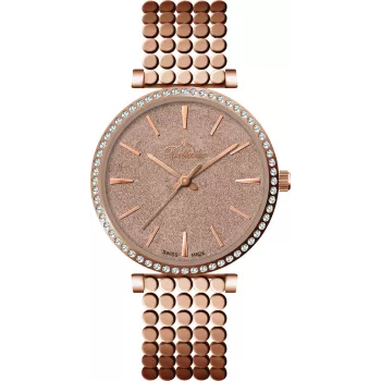 BELLEVUE dames E64 32mm quartz analoog horloge zilver RVS mesh