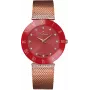 BELLEVUE dames F117 33mm analoog quartz horloge zilverkleurige wijzerplaat zwarte leren band