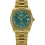 BELLEVUE Woman I16 27 mm quartz analoog horloge zilveren wijzerplaat zwarte leren band